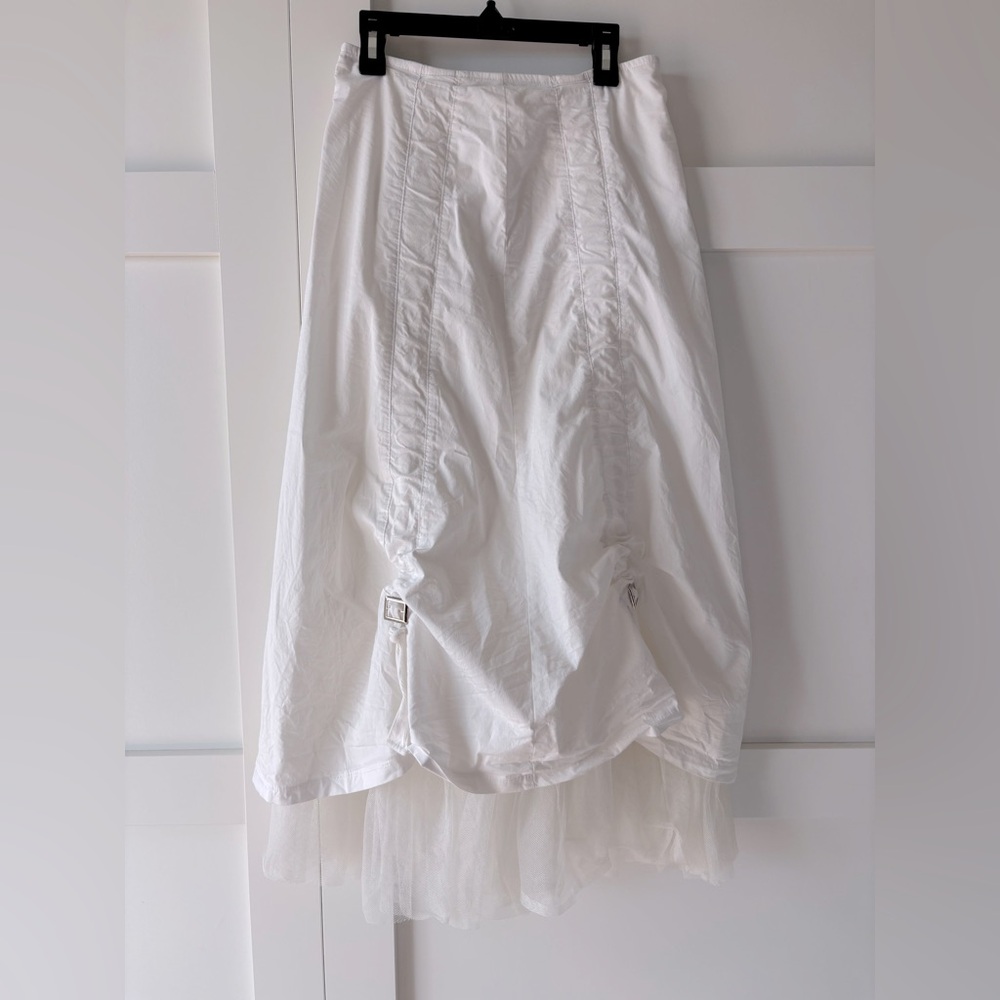 Cotton/Tulle Gathered Skirt